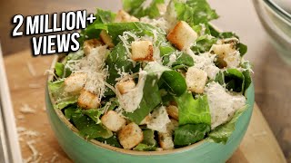 Caesar Salad Recipe  How To Make Salad  Homemade Caesar Salad  The Bombay Chef  Varun Inamdar [upl. by Bradan346]