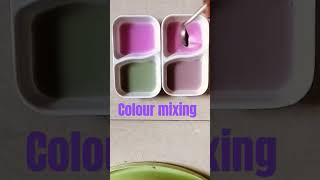 Colour mixing mixing colour in different ratio for making different colours💜💚 [upl. by Sara]