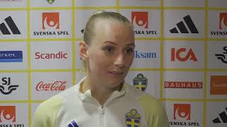 Stina Blackstenius disappointed with her missed chance against England [upl. by Retseh]