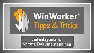 WinWorker Tipps amp Tricks E38 Seitenlayouts für verschiedene Dokumentenarten [upl. by Anette312]