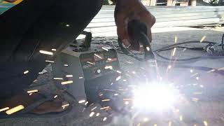 testing gasless mig welding [upl. by Ahsiuqal]