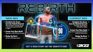 NBA 2K22 HOW TO ACTUALLY MAKE A REBIRTH MyPLAYER USE REBIRTH OPTION [upl. by Drannel]