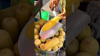 Perfect Corn Cutting In Bangkok  Fruit Cutting Skills [upl. by Auhel]