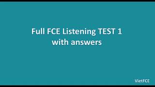 Full B2 First FCE Listening Test 1 with answers [upl. by Grunberg]