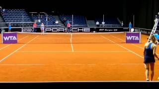 Diana Marcinkevica vs Katerina Siniakova  Porsche Tennis Grand Prix Stuttgart 2014 [upl. by Berti]