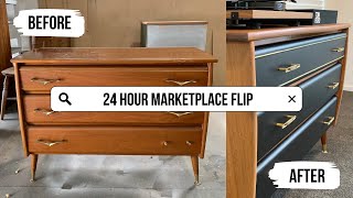 Furniture Flip from start to end  My process to buy makeover and resell in 24 hours [upl. by Anitsrihc]