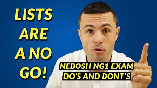 NEBOSH NG1 Exam Technique  Demonstrating understanding [upl. by Norm]