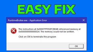 How To Fix Runtimebrokerexe Error in Windows 11 [upl. by Renie]