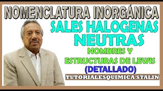 NOMENCLATURA INORGÁNICA  SALES HALOIDEAS NEUTRAS NOMBRES Y ESTRUCTURAS DE LEWIS [upl. by Helga]