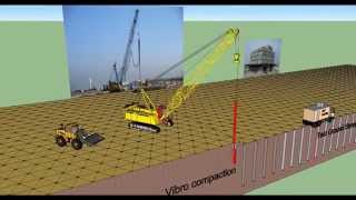 Vibro Compaction  3D Visualisation of Construction [upl. by Rekcut]