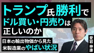 トランプ氏勝利でドル買い・円売りは正しいのか～日本の輸出物価から見た米製造業のやばい状況～（愛宕 伸康）【楽天証券 トウシル】 [upl. by Adyela]