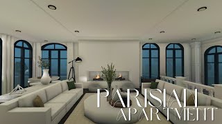 Bloxburg  Modern Parisian Apartment w city  170k [upl. by Tdnerb]