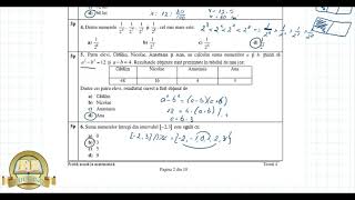 MatematicaEvaluare Nationala 2021Test antrenament nr4 [upl. by Nailij]