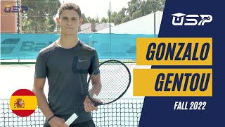 Gonzalo Gentou  Tennis Recruiting Video  Fall 2022 [upl. by Emily]