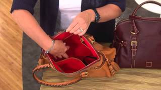 Dooney amp Bourke Florentine Leather Domed Buckle Satchel with Jane Treacy [upl. by Ylehsa]