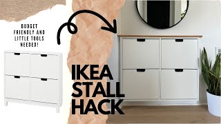 IKEA STALL SHOE STORAGE HACK  BUDGET FRIENDLY [upl. by Mccahill]