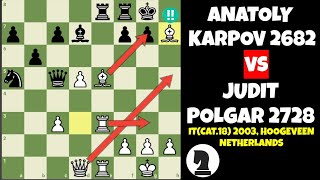 Judit Polgar vs Anatoly Karpov  IT cat18 2003 Hoogeveen Netherlands  ChessRecall [upl. by Thierry407]