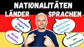 Länder  Sprachen  Nationalitäten  Learn German  Deutsch lernen [upl. by Favata]