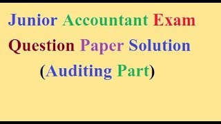 Junior Accountant Question Paper [upl. by Oshinski466]