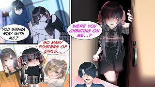 Manga Dub I helped a popular model and she saw the posters in my room and became a YANDERE [upl. by Eelrefinnej]