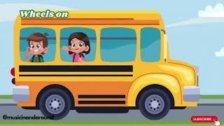 Wheels on The Bus kids rhymes song [upl. by Nnahgiel]