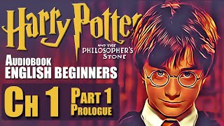 🧙‍♂️⚡quotHARRY POTTER Chapter 1 PART 1 Prologue BOOK 1 🎧Audiobook🎧 in English for Beginners📚✨ [upl. by Dinerman390]