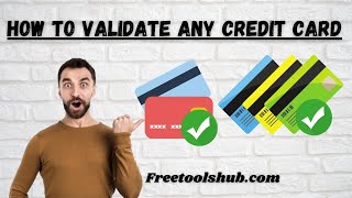 Credit Card Validation 🔥 How To Validate Credit Card Number Luhn algorithm 🔥 Credit Card Validator [upl. by Wolfgram653]