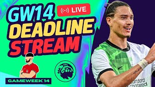 FPL GAMEWEEK 14 DEADLINE STREAM  WILL WATKINS START  Fantasy Premier League 202324 [upl. by Torto]