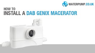 DAB Genix Macerator How to install it [upl. by Irra9]