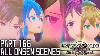 All Onsen Scenes with Asuna Sinon Liz Silica Leafa Part 166SAOAL Myosotis  SAOA Lycoris [upl. by Nonnahs806]