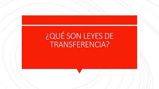 ¿Qué son las LEYES DE TRANSFERENCIA [upl. by Jelks466]