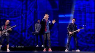 Eurovision 2009 Semi Final 2 03 Latvia Intars Busulis Porbka 169 HQ [upl. by Nairad]