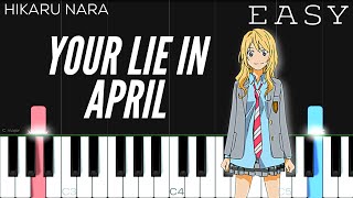 Hikaru Nara  Shigatsu wa Kimi no Uso OP Your Lie In April  EASY Piano Tutorial [upl. by Sterne]