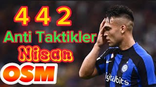 Osm 2023 442 Anti Taktik Nisan Güncel Online Soccer Manager New Tactic 442 Counter Tactic [upl. by Yeltihw]