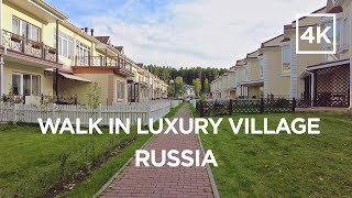 Walking tour around luxury residential complex Udachnyy in Krasnoyarsk city Siberia Russia 4k [upl. by Lain73]