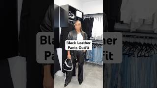 Black Faux Leather Pants Outfit  ootd fashionstyle grwm outfitideas grwmoutfit fashion [upl. by Ches696]