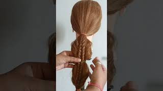 New easy long hairstyles braids hairstyle youtubeshorts shorts [upl. by Younglove]