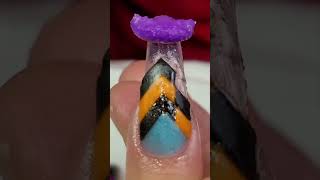 Acrylic colors nails design tutorial [upl. by Varipapa]