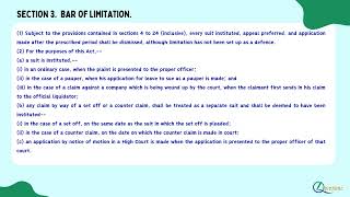 Limitation Act 1963  Section 3 Bar of limitation [upl. by Ibed]