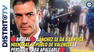 🔴BRUTAL🔴 SÁNCHEZ SE DA A LA FUGA MIENTRAS EL PUBLO DE VALENCIA LE PERSIGUE PARA APALEARLE🔴 [upl. by Pillsbury399]