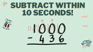 Subtract From 1000  Subtract 4digit numbers  Subtraction for Kids [upl. by Siurad209]