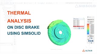 Thermal analysis on disk brake using SimSolid [upl. by Gib]