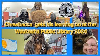 Chewbacca gets his learning on at the Waukesha Public Library 2024 chewbacca reading [upl. by Koerner]