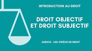 Droit objectif et droit subjectif définition et exemples  Cours de droit [upl. by Notsrik]