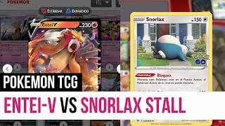 Snorlax STALL vs EnteiV  Pokemon TCG LIVE  2024 [upl. by Friedlander]