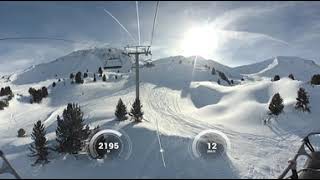 La Plagne  Paradiski  Colorado chair 360 video [upl. by Alyose]