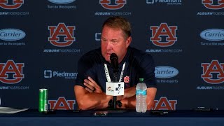 Auburn coach Hugh Freeze recaps week 1 of preseason camp [upl. by Loy568]