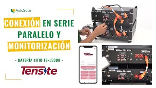 ¿Cómo conectar batería solar litio Tensite Conexión en serie paralelo y monitorización [upl. by Ylurt]