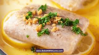 Baked Mahi Mahi With Lemon Butter Garlic Sauce For An Easy Seafood Dinner [upl. by Ettenirt]