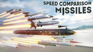 SPEED COMPARISON 3D  Missiles 🚀 [upl. by Barnabas]